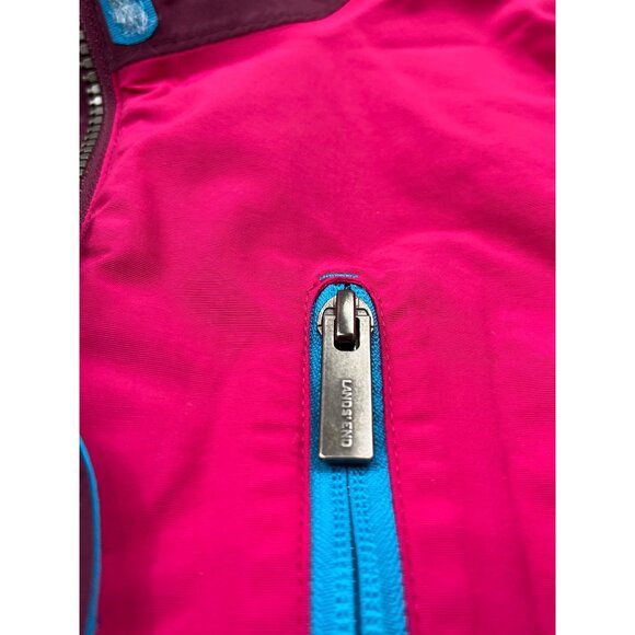 Lands End Kids L 14 Purple & Pink Waterproof Windproof Squall Parka Jacket Nylon - Picture 12 of 14